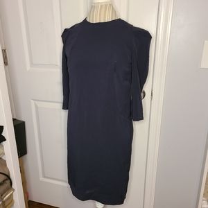H&M blue office dress
